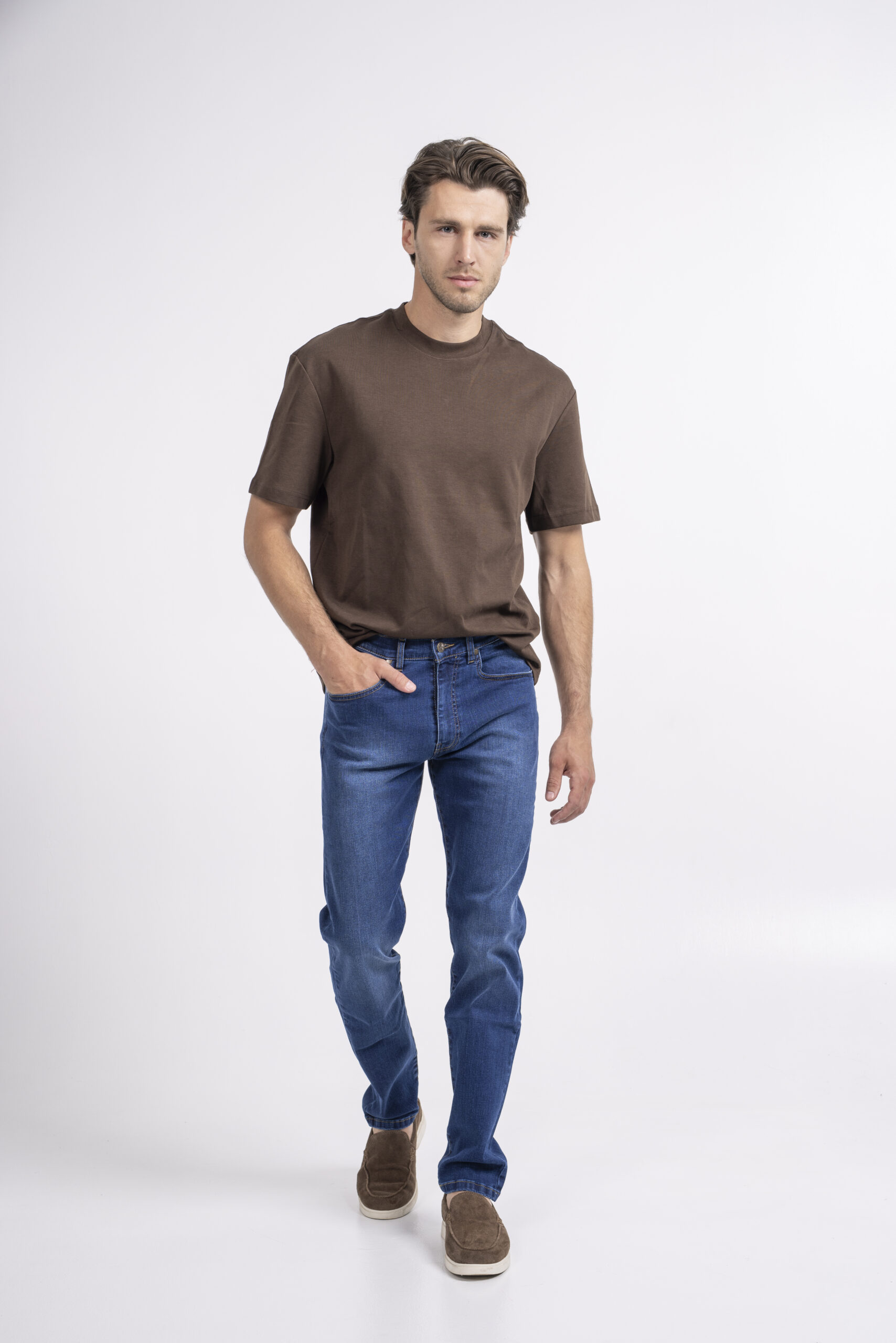 Spodnie jeans SLIM niebieski
